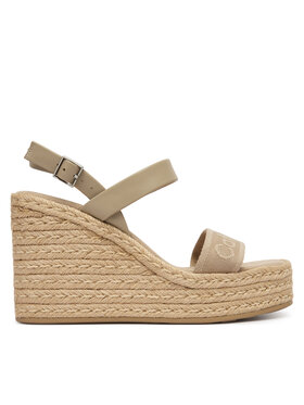 Calvin Klein Espadrilky Calvin Klein Wedge Espad 70 Webbing Lth HW0HW02901 Béžová