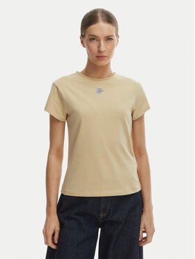 Tommy Hilfiger Tommy Hilfiger Camiseta WW0WW48710 Beis Slim Fit