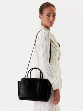 Calvin Klein Bolso Calvin Klein Carryall Mini Leather Tote Bag LV04F3034G Negro