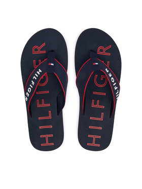 Tommy Hilfiger Zehentrenner Tommy Hilfiger Sporty Hilfiger Beach Sandal FM0FM05913 Dunkelblau