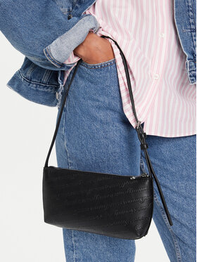 Tommy Jeans Handtasche Tommy Jeans Tjw Must Aop Shoulder Bag AW0AW17867 Schwarz