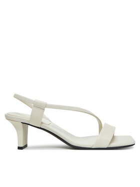 Calvin Klein Сандали Calvin Klein Heel Sandal 50 Squared Lth HW0HW02534 Бял