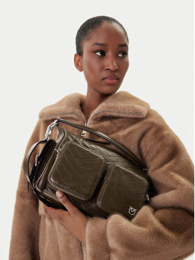 PINKO Torbica PINKO Cargo Camera Bag Al 25-25 PLTT 105110 A2JC Smeđa