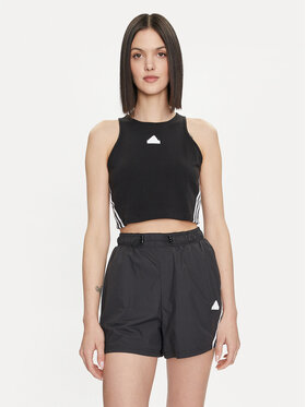 adidas adidas Топ Future Icons 3-Stripes IP1572 Чорний Slim Fit