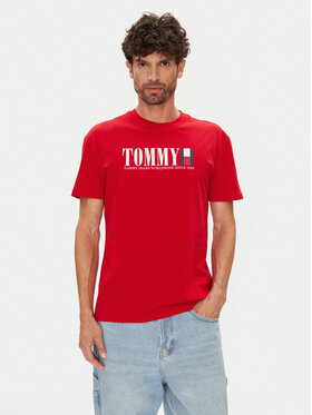 Tommy Jeans Tommy Jeans Póló Dna Flag DM0DM21941 Piros Regular Fit