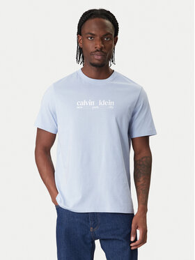Calvin Klein Jeans Calvin Klein Jeans Póló NYC Graphic LV14RE831G Világoskék Regular Fit