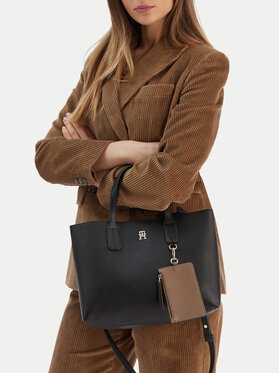 Tommy Hilfiger Kabelka Tommy Hilfiger Th Icon Mini Tote AW0AW18233 Černá