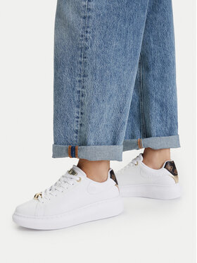 Guess Sneakersy Guess FLTFRE LEA12 Biały