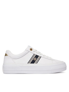 Tommy Hilfiger Superge Tommy Hilfiger Th Foxing Platform Webbing FW0FW09353 Bela