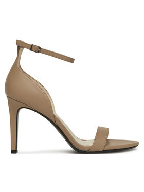 Calvin Klein Sandále Calvin Klein Heel Sandal 90 - Lth HW0HW02337 Béžová