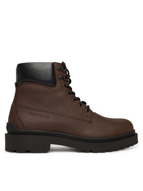 Tommy Jeans Šnurovacia obuv Tommy Jeans Tjm Lace Up Boot Leather EM0EM01629 Hnedá
