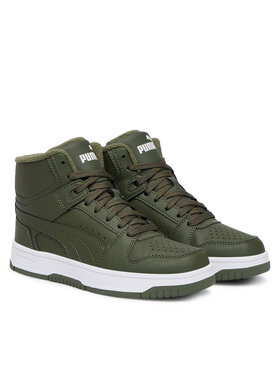 Puma Sneakersy Puma Rebound Slam Mid Wtr Jr 40880302 Tmavo zelená