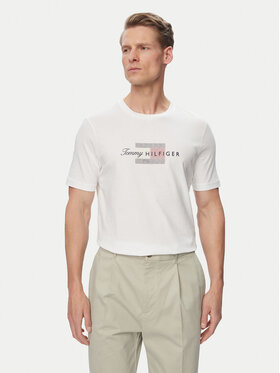Tommy Hilfiger Tommy Hilfiger Camiseta MW0MW43226 Blanco Regular Fit
