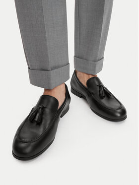 Tommy Hilfiger Loaferek Tommy Hilfiger Flex Hilfiger Lth Tassel Loafer FM0FM05891 Fekete