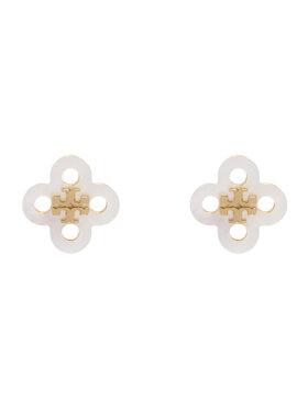 Tory Burch Сережки Tory Burch Clover Stud Earring 184411 Золотий