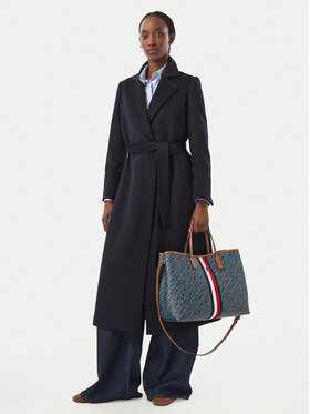 Tommy Hilfiger Torbica Tommy Hilfiger Th Monoplay Satchel Corp AW0AW19516 Tamnoplava