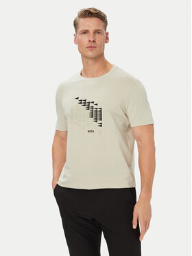 BOSS BOSS Camiseta Network Flag 50566853 Beis Regular Fit