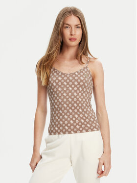 Guess Guess Топ V5YP11 MC03W Коричневий Slim Fit