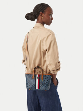 Tommy Hilfiger Táska Tommy Hilfiger Th Monoplay Mini Tote Corp AW0AW19177 Sötétkék