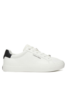Calvin Klein Sneakersy Calvin Klein Vulc Lace Up Lth/Moire Bt HW0HW02747 Bílá