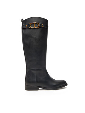 TWINSET Kozačky ve vojenském stylu TWINSET 242TCP092 Černá