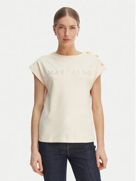 Marciano Guess Marciano Guess Camiseta G6GI04 K3505 Écru Regular Fit