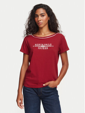 Guess Guess T-shirt W6YI58 K5317 Rosso scuro Regular Fit