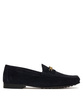 Tommy Hilfiger Mokasini Tommy Hilfiger Th Chain Suede Loafer FW0FW09327 Mornarsko modra