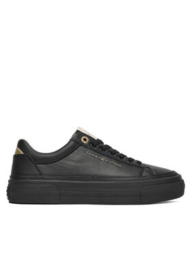 Tommy Hilfiger Sneakersy Tommy Hilfiger Th Platform Sneaker Tumbled Ltr FW0FW09018 Černá