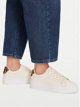 Tommy Hilfiger Αθλητικά Tommy Hilfiger Th Feminine Platform Cheetah FW0FW09693 Ανοιχτό μπεζ