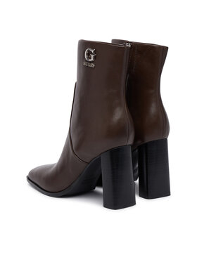 Guess Polokozačky Guess FLFGED LEA10 Tmavě hnědá