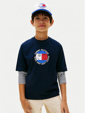 Tommy Hilfiger Tommy Hilfiger Camiseta Smiley Flag KB0KB10269 Azul marino Regular Fit