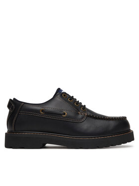 Tommy Jeans Polobotky Tommy Jeans Archive '01 Boat Shoe Leather EM0EM01651 Černá