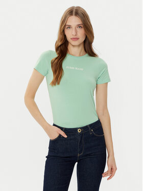 Guess Jeans Guess Jeans Футболка W4YI01 J1314 Зелений Regular Fit