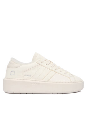 D.A.T.E. Снікерcи D.A.T.E. Hill Low Fur Platform W431-HPF-MN Écru