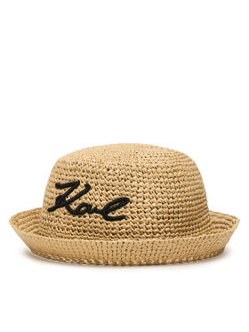 KARL LAGERFELD Klobouk KARL LAGERFELD B2W46080 Světle béžová