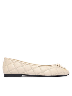 Tommy Hilfiger Balerinke Tommy Hilfiger Charm Quilted Ballerina FW0FW09503 Svetlo bež