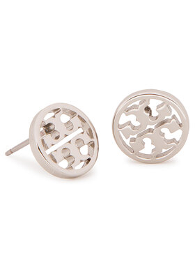 Tory Burch Ausskari Tory Burch Logo Circle Stud Earring 11165518 Sudraba