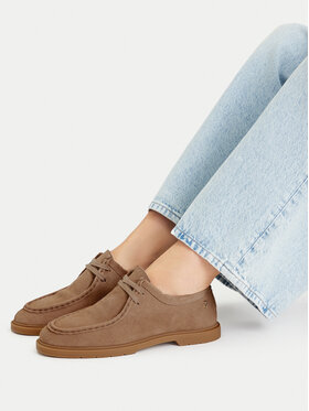 Tommy Hilfiger Pantofi Tommy Hilfiger Lightweight Suede Apron Toe FW0FW09262 Bej