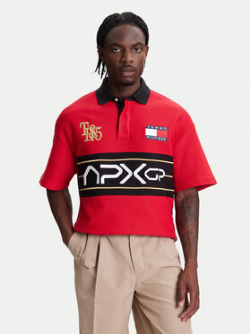 Tommy Hilfiger Tommy Hilfiger Pólóing F1 Movie Race Day MW0MW41393 Piros Relaxed Fit