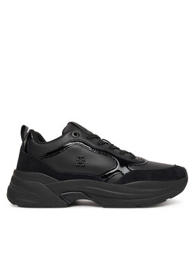 Tommy Hilfiger Sportcipők Tommy Hilfiger Chunky Runner Patent FW0FW08840 Fekete