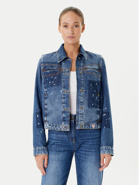 Guess Guess Джинсова куртка W5YN69 D5R01 Cиній Regular Fit