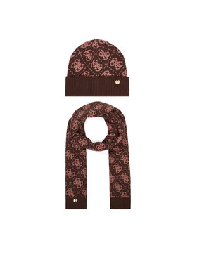 Guess Zestaw szalik i czapka Guess GFBOX WP6401 Brązowy
