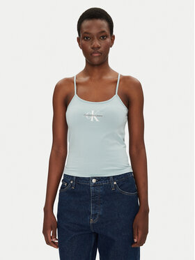 Calvin Klein Jeans Calvin Klein Jeans Top Monologo J20J223105 Plava Slim Fit