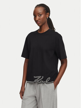 KARL LAGERFELD KARL LAGERFELD Camiseta B3W17065 Negro Regular Fit