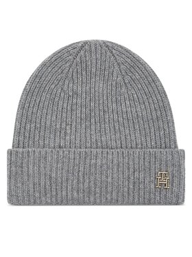 Tommy Hilfiger Čiapka Tommy Hilfiger Cashmere Chic Beanie AW0AW15321 Sivá