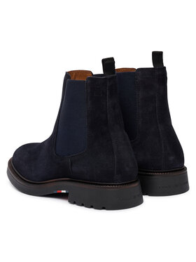 Tommy Hilfiger Chelsea Tommy Hilfiger Corporate Casual Suede Chelsea FM0FM05952 Blu scuro
