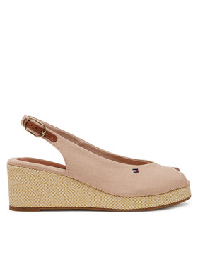 Tommy Hilfiger Espadrilles Tommy Hilfiger Flag Mid Wedge Espad Slingback FW0FW08595 Rozā