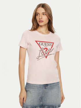 Guess Guess Футболка W5RI10 I3Z14 Рожевий Regular Fit