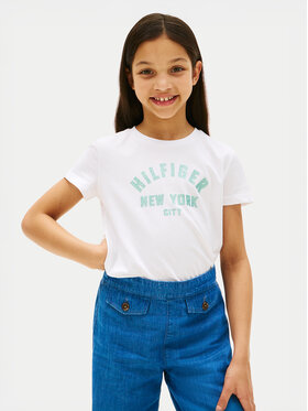 Tommy Hilfiger Tommy Hilfiger Majica Graphic KG0KG08813 Bela Regular Fit